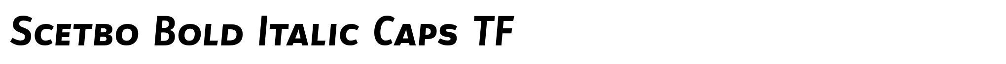 Scetbo Bold Italic Caps TF image